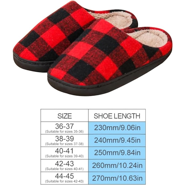 Plushtofflor med älgmotiv för kvinnor och män, bekväma Red N 40/41 EU