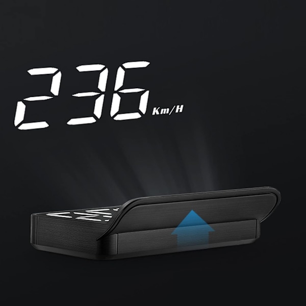 Bil OBD2 HUD Head Up Display Vindruta Projektor Flerfunktionsmätare Larm Trötthet Körpåminnelse