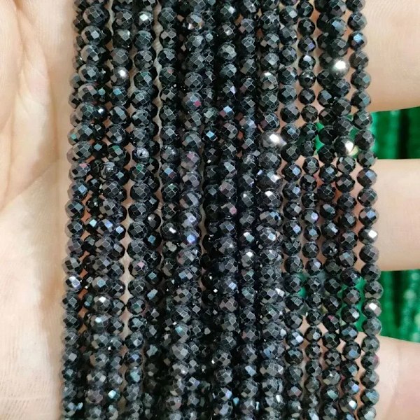 2mm naturlig krystallfasett liten rund perle kutt små perler DIY smykker halvferdige produkter T apatitt 2mm