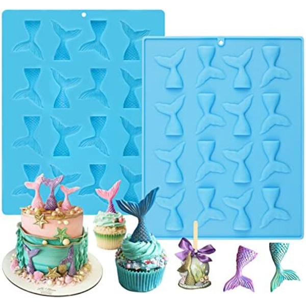Havfrueforme til Chokolade, Kagedekoration Slik Cupcakes Harpiks Gummies