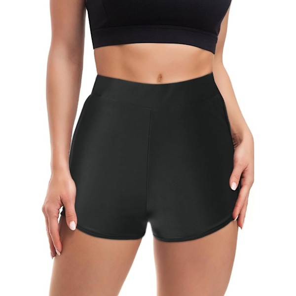 Damsimningshorts, Hög Midja Magkontroll Badshorts, Snabbtorkande för Strand & Simning L