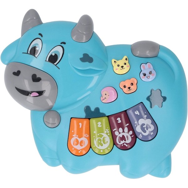 Baby Piano Leksak Musik Baby Leksak Ko Forma Ljus Musik Barn Piano Tangentbord Leksak för Tidig Utbildning (B) B