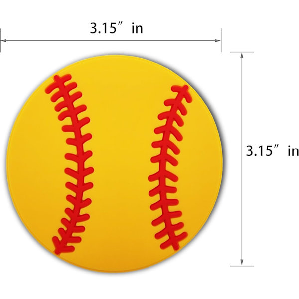 Bogg Bag-berlocker - Dekorativa tillbehör för strandväska, Gul Basebollberlock Yellow baseball