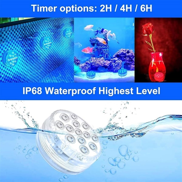 Pool Badekar Lys Syv Farver 13 Lys New fancy USB-13 light 1 light + 1 remote control