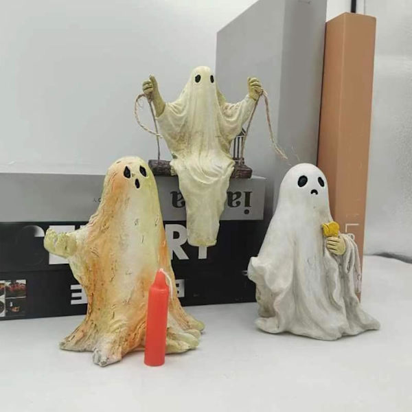 Haamu-patsas Koriste | Resin Halloween-hahmot Koti-koristeluun To