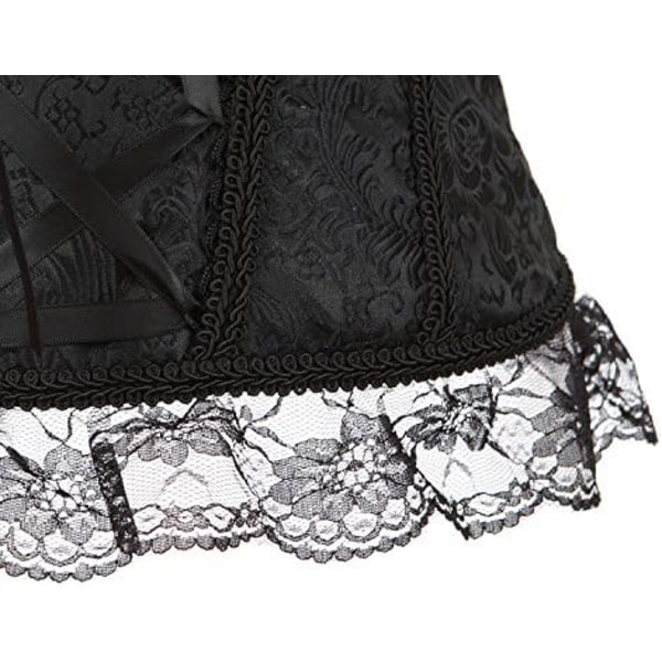 Naisten korsetit Overbust Bustier Top Gothic Sexy Olkapää 8108black 3XL 8108black 3XL