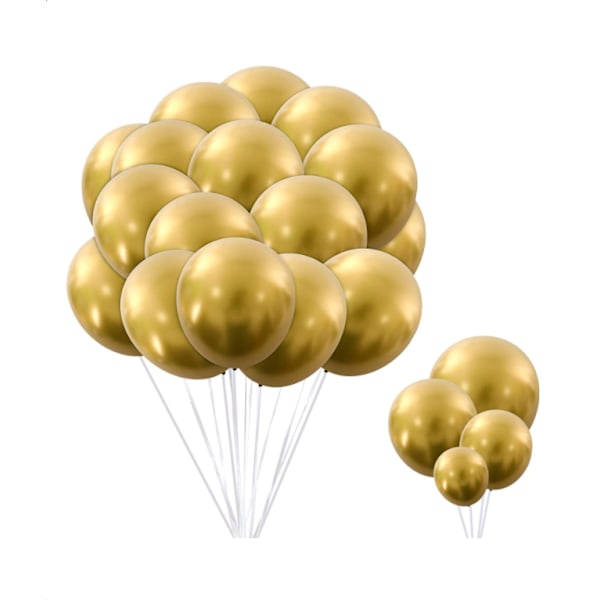 Gyllene latexballonger, set, födelsedagsfestdekoration latexballonger—40 guld,