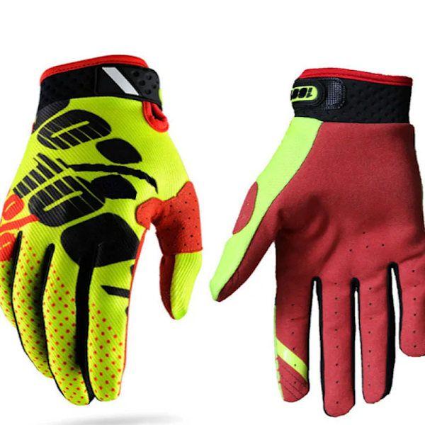 NYA Mtb Mountaincykel Handsker Motorcykel Racing Handsker MX Motocross Handsker Finger Cykelhandsker Cykeltilbehør Gul--100 XL