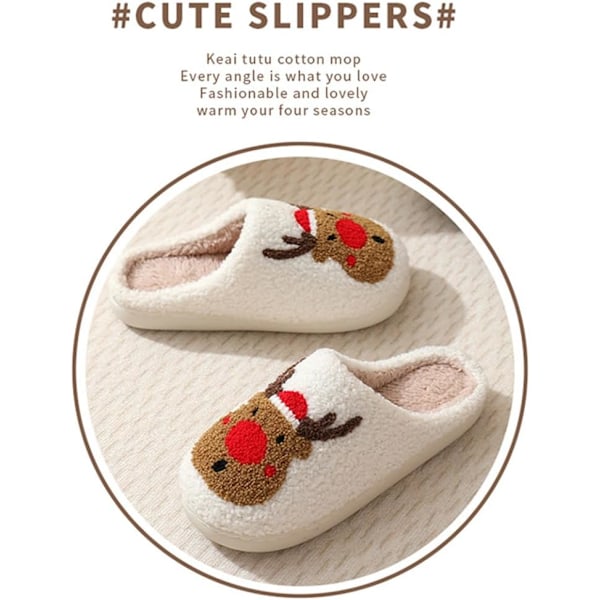 Morsomme Elg Juletoffler for Kvinner og Menn, Plussj Design Red pure A 44/45 EU