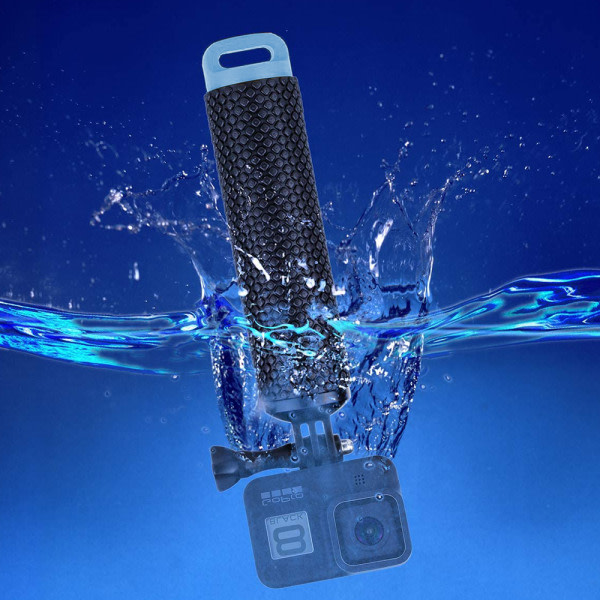 CQBB Flytande undervattensgrepp Vattentät Hand Stick Monopod Stick Selfie Stick Action Kamera-Blå