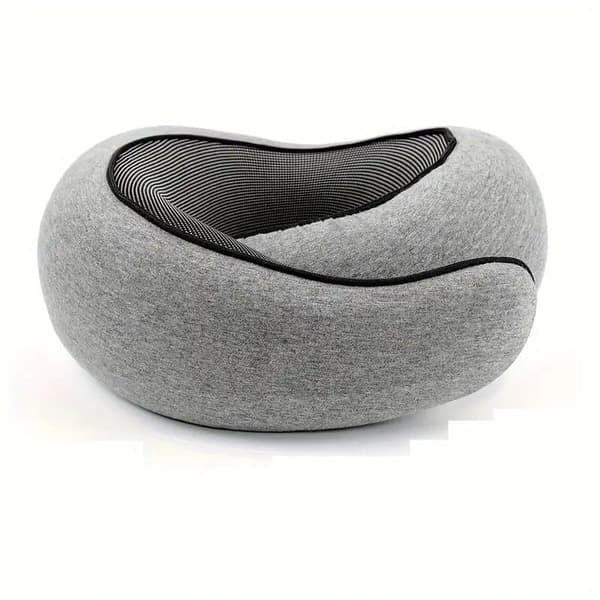 Nackkudde/Resekudde, Memory Foam med ögonmask och öronproppar (grå)