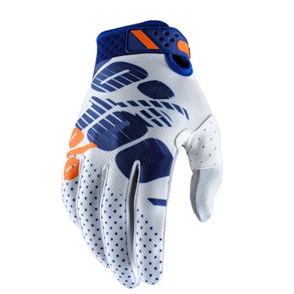 NYA Mtb Mountaincykel Handsker Motorcykel Racing Handsker MX Motocross Handsker Finger Cykelhandsker Cykeltilbehør Black--LightBlue-100 XL