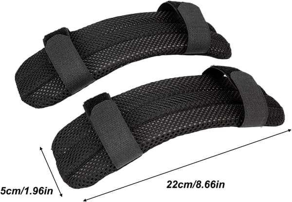Justerbar Ergonomisk Axelremspad, Mesh-Vadderad Halksäker Ryggsäckskudde Black