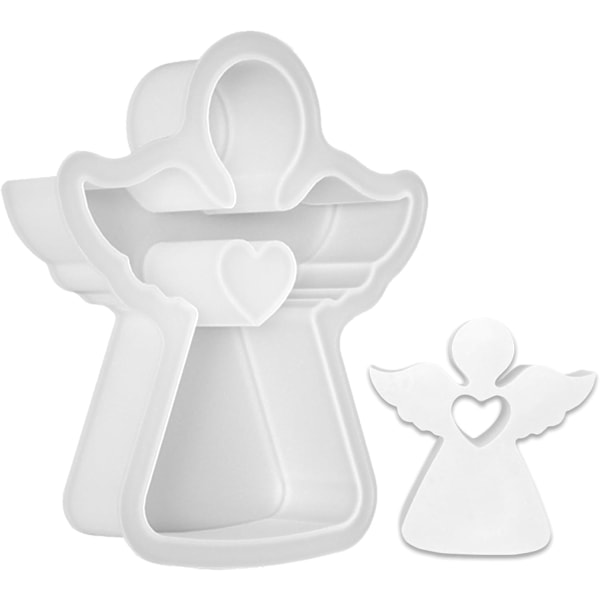 2/4 Påskekanin Silikonformer for Baking, Lysstøping og Håndverk (1 Liten Engel) 1 little angel