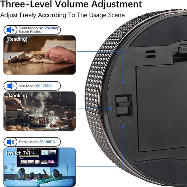 Digital kökstimer - Magnetisk timer - Duschklocka - Batterier ingår - Stoppur - Vridknapp - LED-display - Smart timer - Räkna upp - Räkna ner