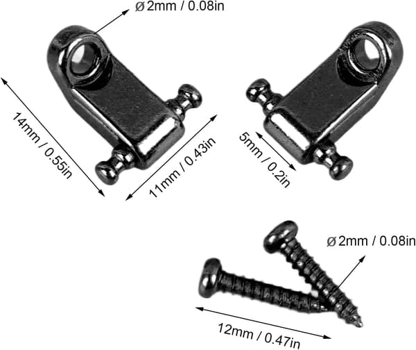 Stränghållare för elgitarr, Tree Standard Roller String Guides Metal Elektrisk Gitarr String Guide Retainer Byte (Svart) Svart