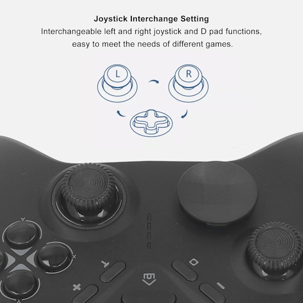 Trådløs spillkontroll Profesjonell ergonomisk følsom Hjem USB Gamepad Joystick for Android Svart