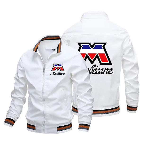 Motobecan - Herr Cykeljacka, Baseball Skjorta, Avslappnad Trench Rock, Street Hip-Hop Stil, Arbetsjacka svart XXXL
