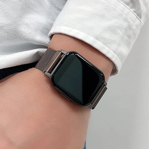 Magneettinen ranneke Amazfit GTS/4/2/2e/GTS2 Mini/3/GTR 4/3/2/47mm 20mm 22mm metalliverkko älykello Mesh Amazfit Bip 5 -hihna Space Gray 20mm