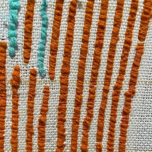 Hovedtuftningsvæv, chiffonvæv, munkevæv til tuftning, markerede gule linjer Måttebagside, til måttetuftningspistol Anvendelse-50*50cm—max