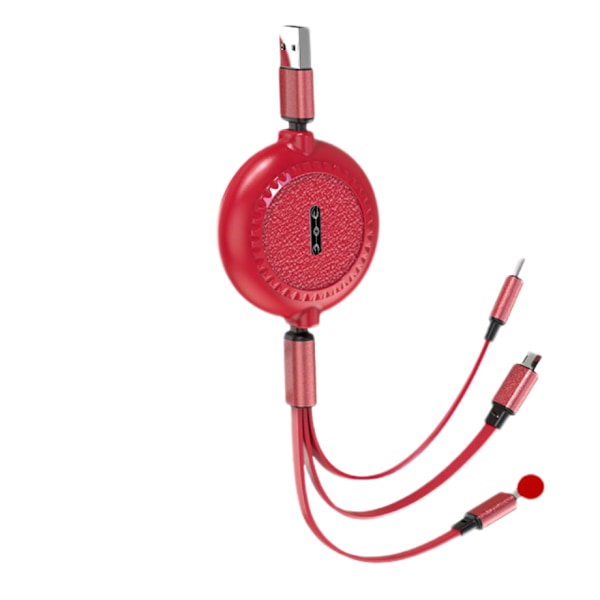Indragbar laddningskabel, 3 i 1 Multi USB Snabbladdare Co