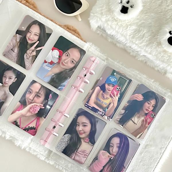 A6-kokoinen sitomakansio valokuvien säilytykseen - söpö plushi-koira ja -kissa valokuva-albumi Kpop-idolien valokuvien keräämiseen, opiskelijoiden kouluvihko, muistiinpanovihko, kirjeiden säilytykseen, kansi B