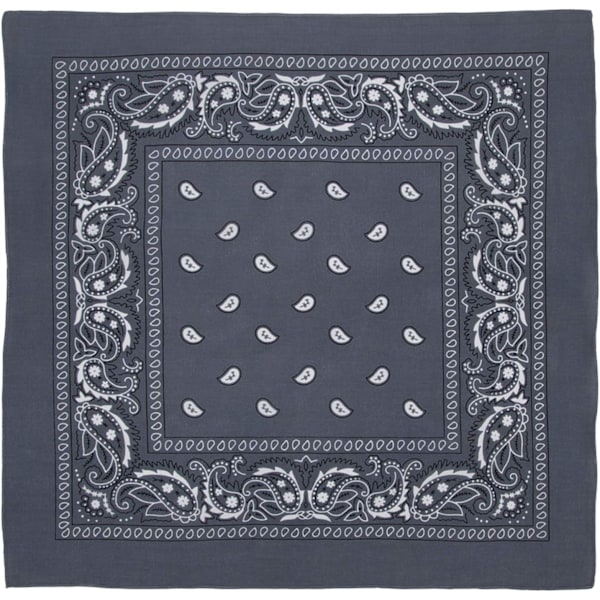 Store 100% Bomulds Paisley Bandanas (22 tommer x 22 tommer) Dark Grey 3 Pieces (3pcs)