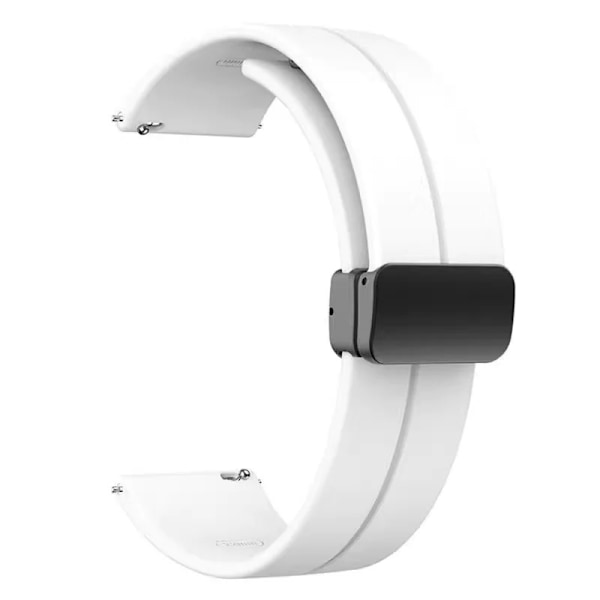 Magnetlås Silikonrem För Huawei Watch 3 pro GT3 GT2 42mm 46mm För Mi Watch S1 Pro/ Watch 2 20mm 22mm Bälte Armband vit För Mi Watch Color 2