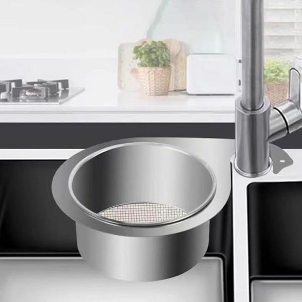 Svan Mesh Si Strainer til Køkken, Rustfrit Stål Vask Si, Hængende Hane Filterkurv