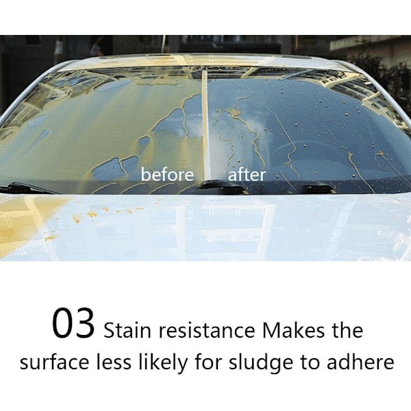 Glasbelægningsplade til bil, hydrofob rengøringsmiddel til forrude, 2 stk. 2 pcs