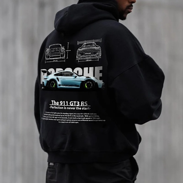 Setcar Porsche911 - miesten painettu muodikka huppari miehille ja naisille Color2 Color2 XL