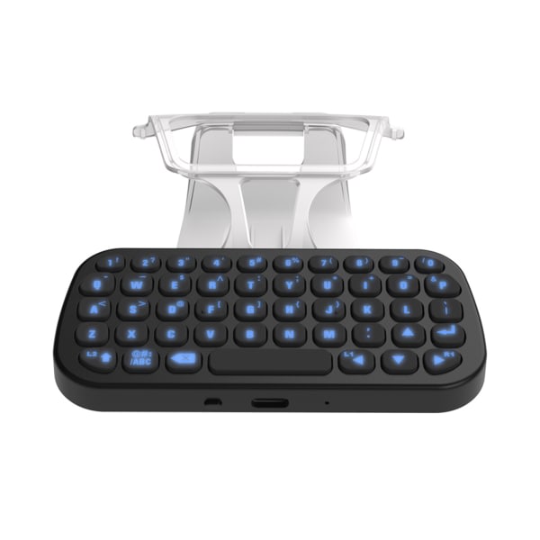 Trådlös Mini Gamepad Tangentbord Bluetooth-kompatibelt tangentbord Chat Pad med hållare för PS5 spelkontrolltangentbord