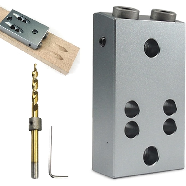 Metal Hole Jig for Woodworking, Adjustable Drill Guide for Projects and Puzzles