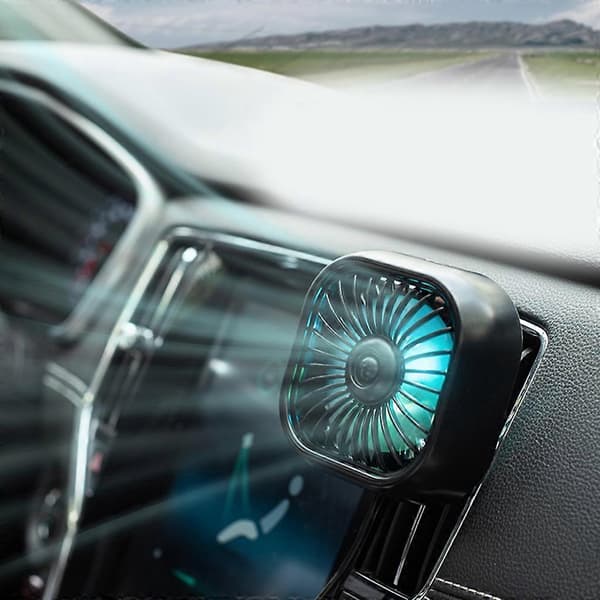 Bærbar Bilventilator USB-ventilator Køleventilator Luftcirkulationsventilatorer til Bil Lastbil_max