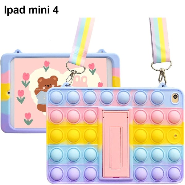 CQBB Tablettfodral-Bear Head Color + Lanyard-IPAD mini 4