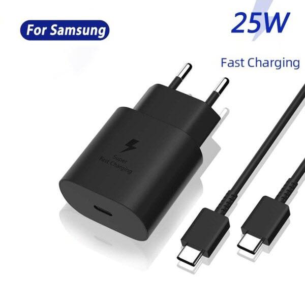 Hurtigladeradapter for Samsung med kabel 1m (Bulk) Svart