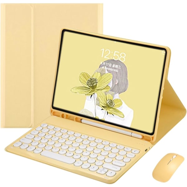 CQBB Case med musfärg Tangentbord Retro runda nyckelkapslar Söta godisfärger Löstagbart tangentbord