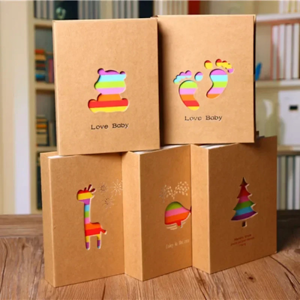 100 taskua 6 tuuman valokuva-albumi Kuvien säilytyskehykset lapsille Lasten lahja scrapbooking-kotelo Valokuva-albumi Valas