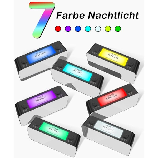 High Vibration Alarm Clock for Deaf and Deep Sleepers with RGB Digital Display Large Digits USB Charger Night Light Memory Function_ma