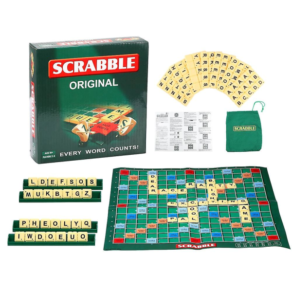 SQBB Barn Vuxen Pedagogisk Leksaksbräda Scrabble Table Scrabble