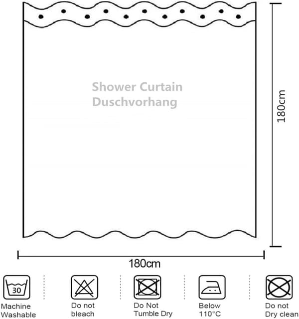 Dusjforheng Eukalyptusblader 180x180 cm GOODBATH_max