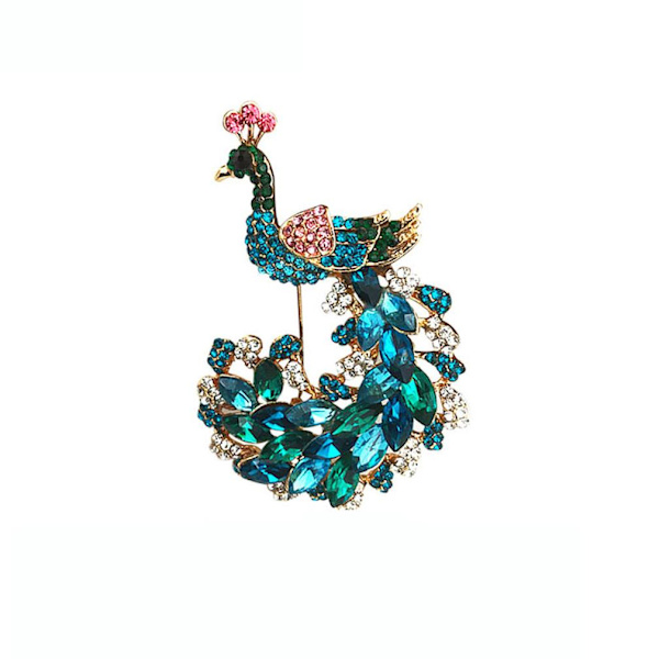Retro dambrosch Påfugl Corsage Djur Cartoon Brosch Pin