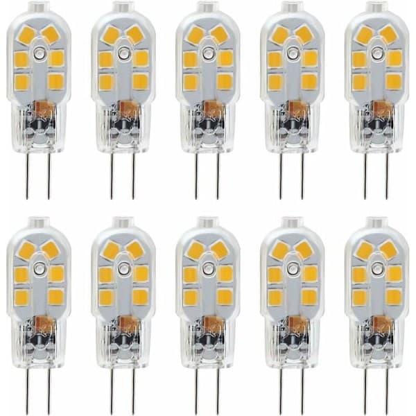 G4 LED-lampor 12V, 1W motsvarande 10W halogen, ej dimbar, 10-pack – max