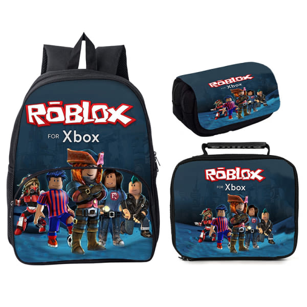 SQBB Roblox 3-delad Roblox 16" rund väska Style 4