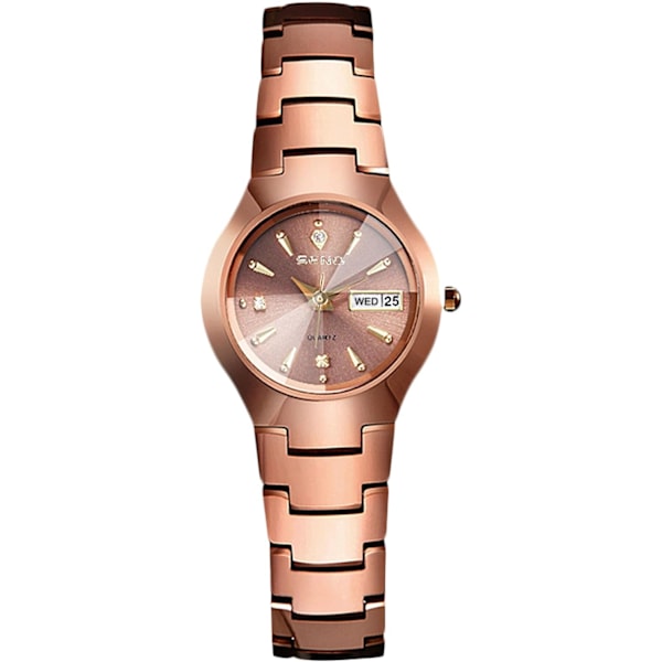 Minimalistiske Par Ure Kvinder Mænd Håndleds Ur Forretning Rustfrit Stål Ur Analog Kvarts Ur 50m Vandafvisende Lysende Ur Rosenguld B Rose gold B