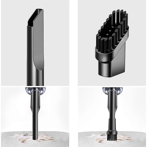 Bilstøvsuger Power trådløs opladning Mini Bærbar bilstøvsuger til hjemmet biler (Cool Black Trådløs opladning ~ Dobbelt brugsmodel til bil