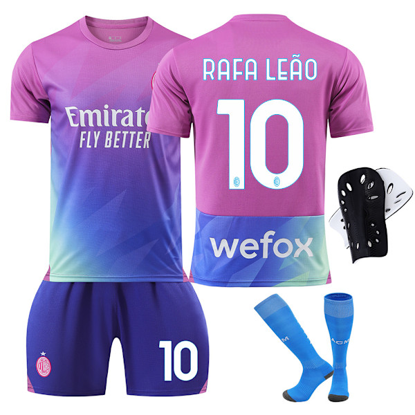 Forældre-barn par Voksen fodbold træningsuniform børn trøje NO.10 med sokker beskyttende NO.10 with socks protective M#170-175cm