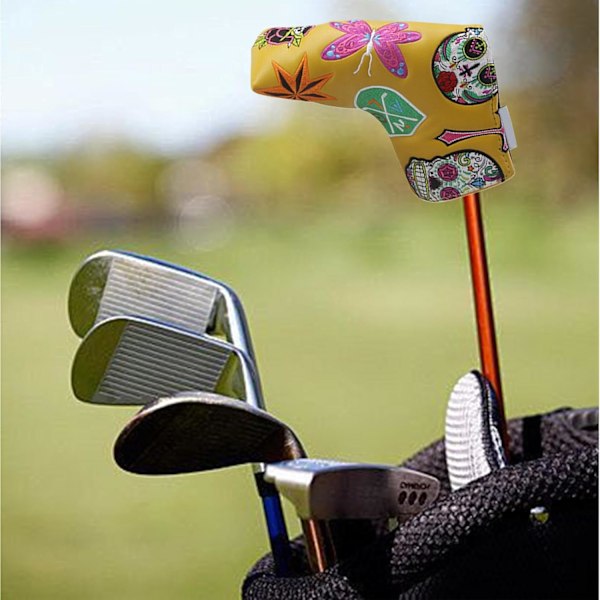 Magnetisk Golfputterhuva, Snygg Klubbhuvudskydd för L-formade Putters B