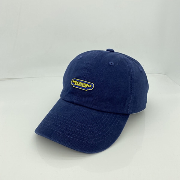 Nostalgisk engelsk broderad keps med justerbar bas Marinblå Navy