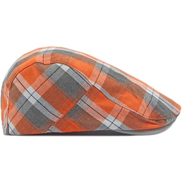 2-pack Herr Newsboy Hatt Platt Keps Justerbar Rutig Ivy Gatsby Cabbie Körning Golf Hatt Basker